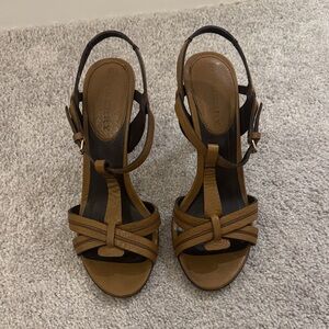 Burberry Tan Strappy Sandals